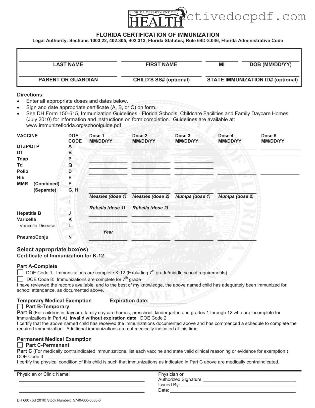 Free 680 PDF Form