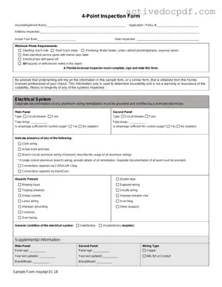 Free 4 Point Inspection PDF Form
