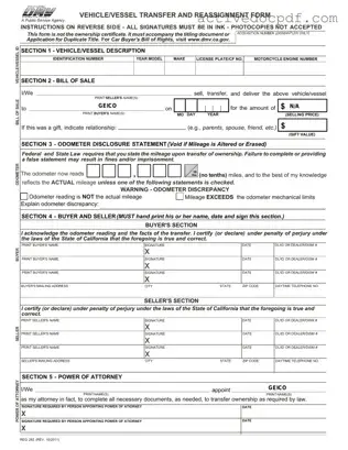 Free California Fotm Reg 262 PDF Form