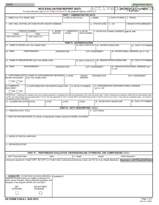 Free Da 2166 9 1 PDF Form