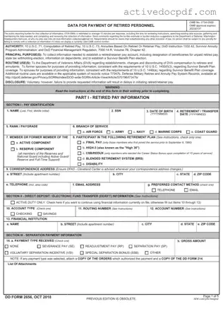 Free DD 2656 PDF Form