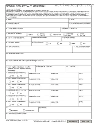 Free Navpers 1336 3 PDF Form