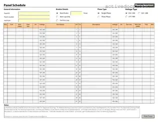 Free Electrical Panel Schedule PDF Form